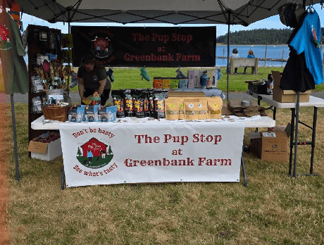 The Pup Stop booth set up at Greenbank Farm